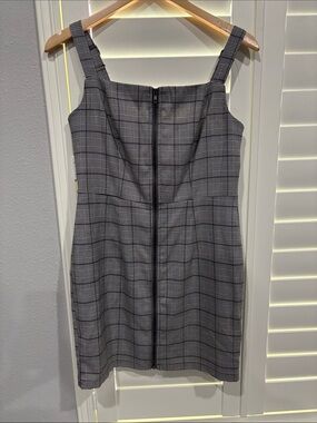 Kingston Gray Plaid Zip-Front Mini Dress